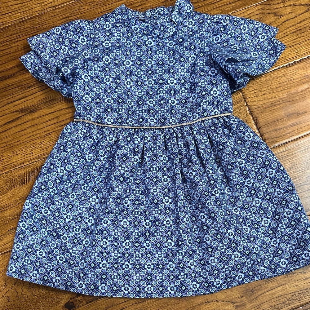 Blue Floral Kids Dress